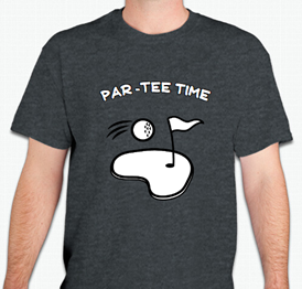 PAR-TEE TIME, Unique Golf Design T-Shirt, Casual and Comfortable Everyday Wear